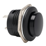 Momentary Pushbutton R13-507 Black 250V-3A 16mm Monostable Round