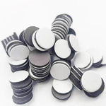 Self-adhesive rubber magnet - 35mm - black round - 3M
