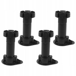 Adjustable feet for cabinets - black 100-140mm - set of 4pcs - adjustable furniture foot