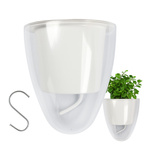 Hydroponic Hanging Flower Pot - Flower Bed With Cover White MODERNO 13cm