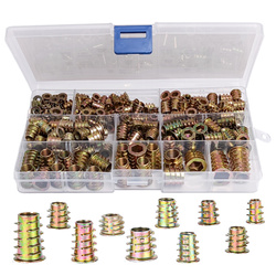 Wood Double Threaded Coupler Set 230pcs M4-M10 Furniture Screw Spline