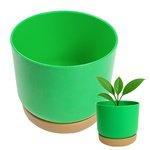 Green URBAN Flower Pot - 9cm - Cover with Base