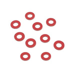 Insulating washer M4x8x1mm - Preszpan - red - 10 pcs.