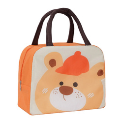 Breakfast Thermal Lunch Bag Insulated Teddy Bear Orange