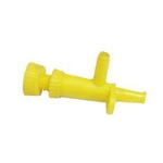 Two-way valve with airflow control - for 6x6mm hose - Valve with attachment