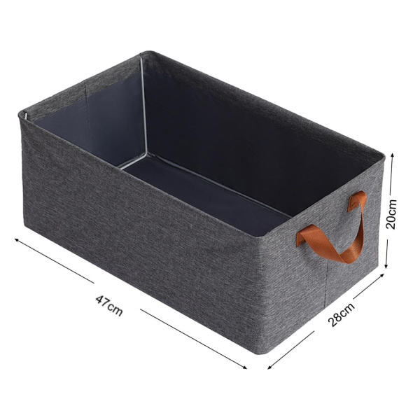 Organizer na ubrania szary - zbliżenie na materiał i konstrukcję