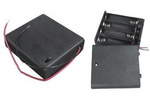 4xAA (R6) battery basket - basket with lid and switch
