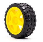 Wheel 68x26mm - for DIY robots and vehicles - with tread type B
