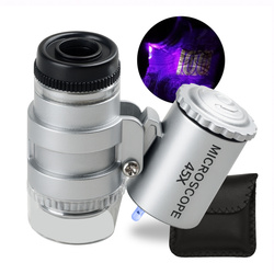 Mikroskop Jubilerski 45x - Mini Kieszonkowa Lupa - Oświetlenie LED