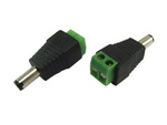 DC 2.1/5.5mm connector with screw terminals