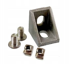 Uchwyt narożny 20x20mm M5 do profili aluminiowych 2020 - TSLOT, T-NUT, TNUT - 2x śrubka i nakrętka
