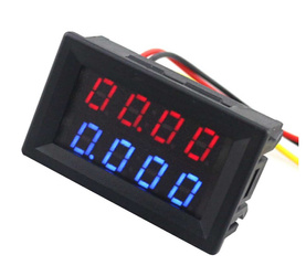 Voltmeter and ammeter 0-100V 10A with shunt - 0.28'' - 4 digits