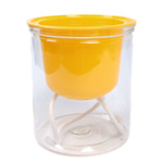 PEARL 8cm Self Watering Yellow Plastic Pot