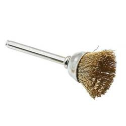 Copper wire brush for sanding 15mm - bowl - for dremel, mini rubbermaid