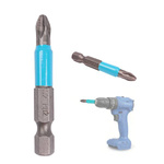 Anti-slip bit screwdriver 1/4" 50mm - Phillips PH2 - magnetic