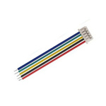 Gniazdo Micro JST z przewodem 150mm - 5 PIN raster 1.25 - MCX - żeński (female)