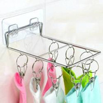 Dryer for socks and underwear - 8 clips - Self-adhesive hanger