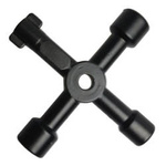 Wrench for technical cabinets - black - electrical - control cabinets - cross-over