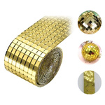 Gold glass mosaic - roll 100x4cm 1mm - 3D self-adhesive mosaic sticker