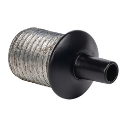 Lamp steel cable lock - black - steel cable stopper - lock with ball