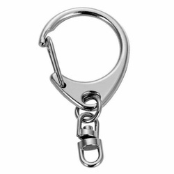 Karabińczyk metalowy typu typu C z krętlikiem 31mm - Karabinek do kluczy - Survival