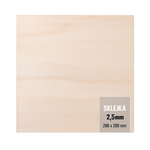Zaokrąglona sklejka - 3mm 200x200mm - Projektowa - Do Graweru