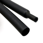 Heat shrinkable tubing 3:1 with adhesive Ø6.4mm 1mb - black - waterproof