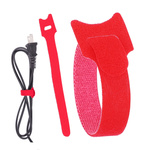 Cable organizer - red - Velcro clamp - 10x150mm