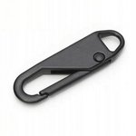 Snap hook for zipper pull - black 3.7cm