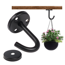 Ceiling hook - long black 55 mm - welded - hanger - bracket
