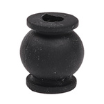 Vibration damper 15mm/15mm - medium hardness - black - vibration damper, damper, shock absorber - 1 piece