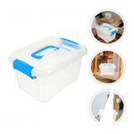 Storage box with handle 20x15x10.5cm - transparent - plastic - organizer