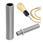 Nypel - Rurka gwintowana M10x100mm z gwintem do lamp i oświetlenia